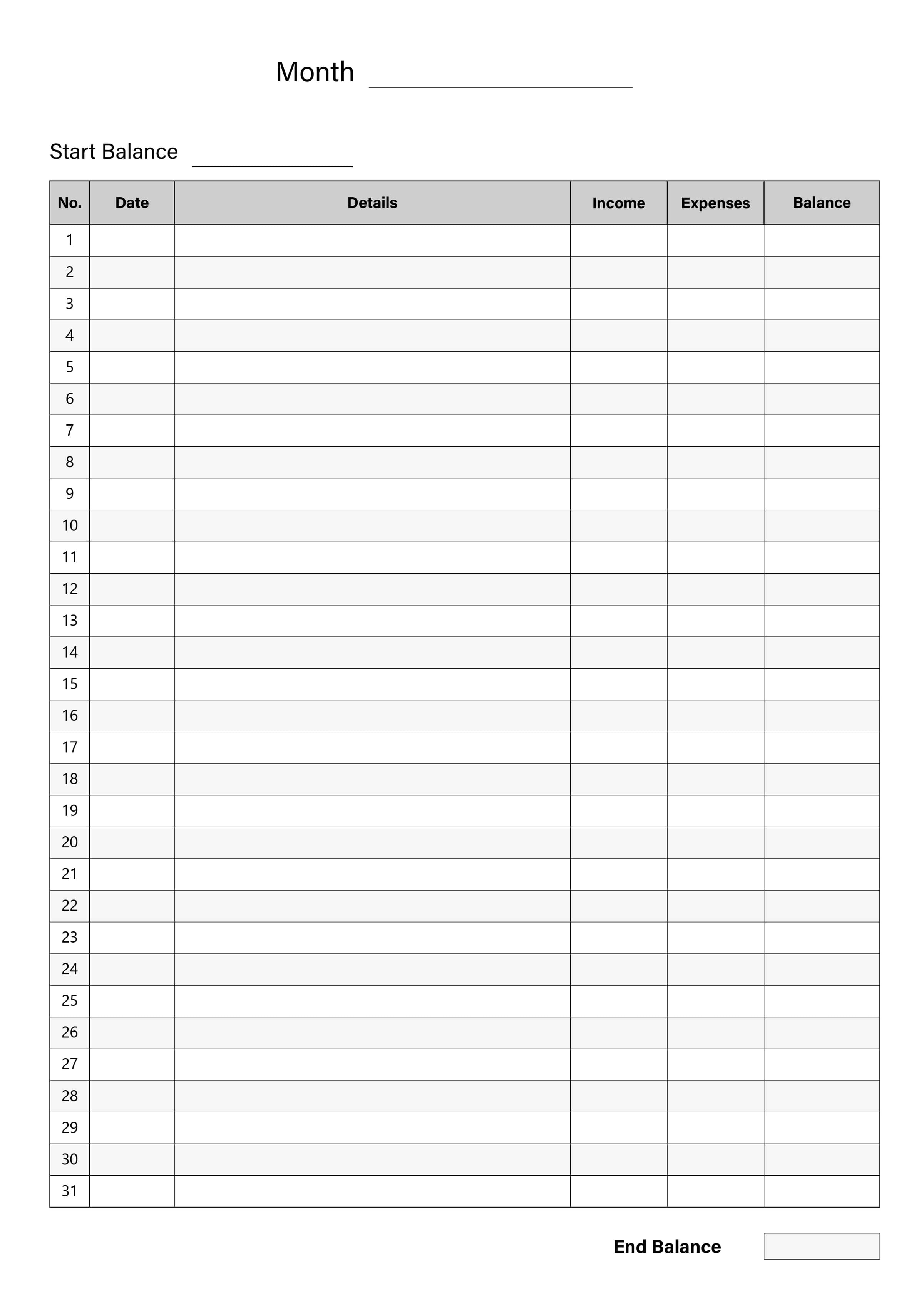 Printable Accounting Ledger – Accounts Receivable Tracker