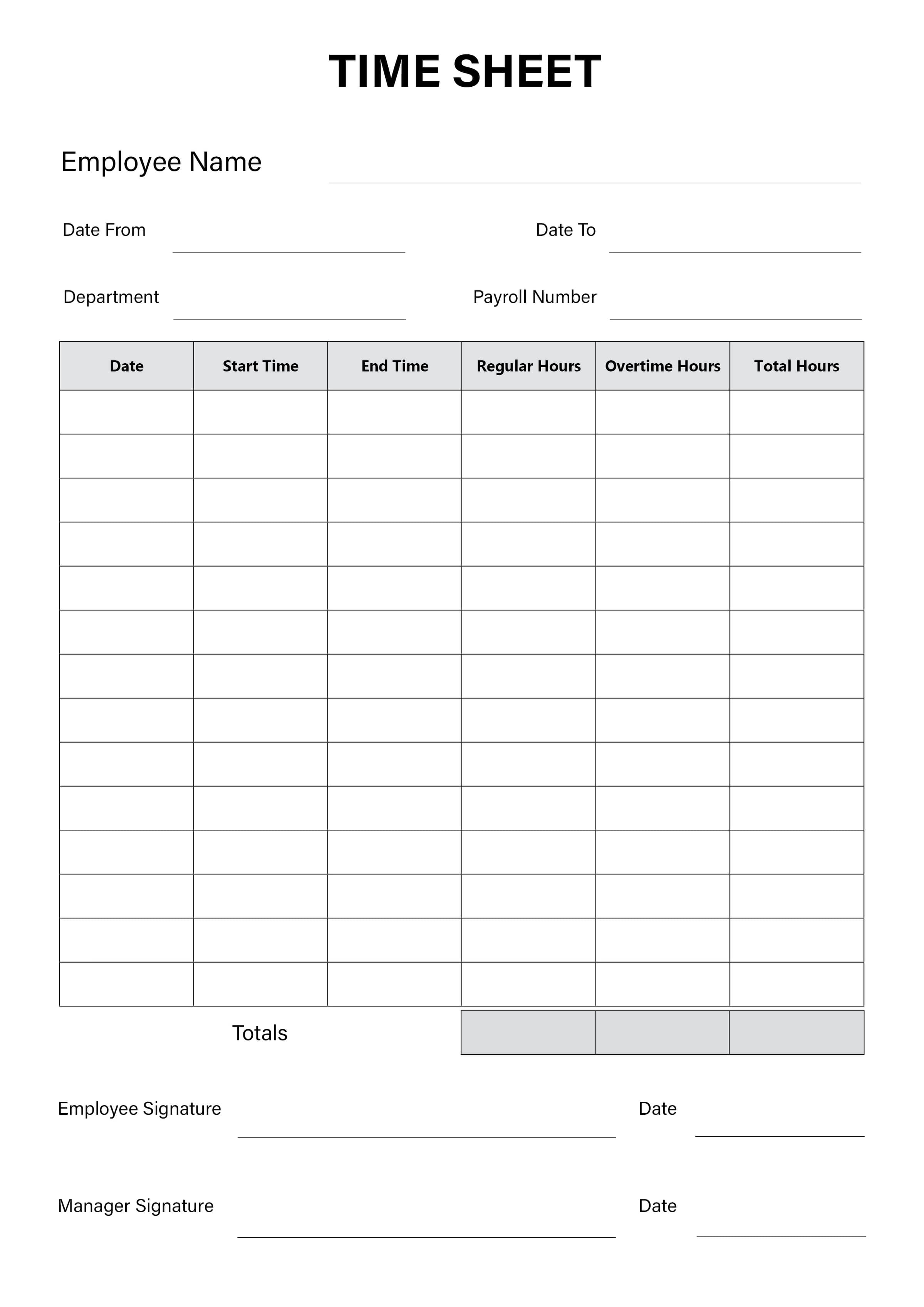 Printable Freelancer Daily Time Tracker – Hours Worked Log