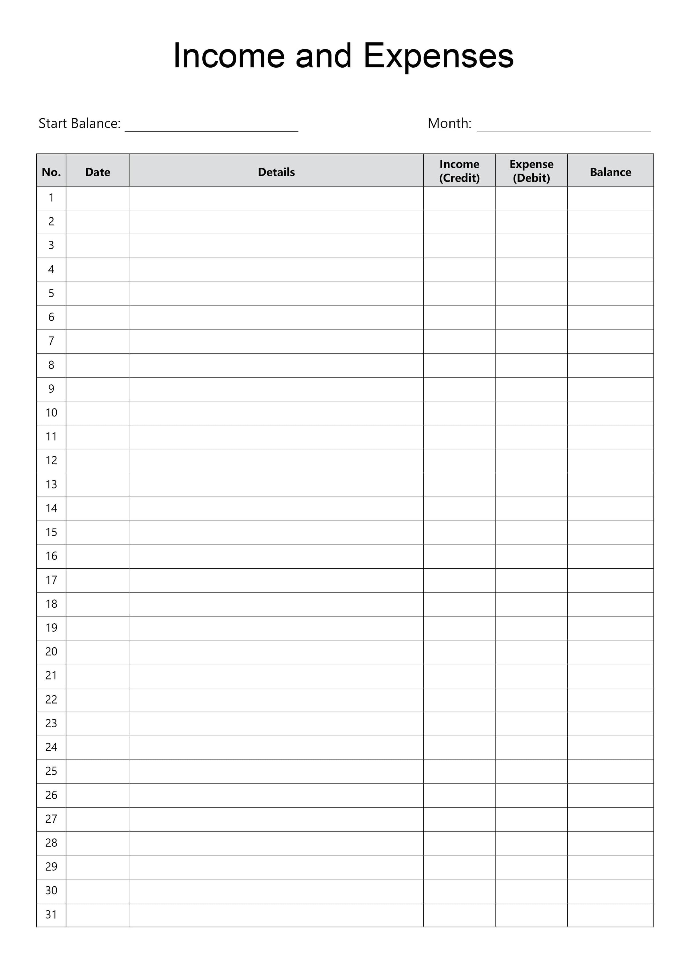 Expense Tracker – Income & Expense Sheet for GoodNotes