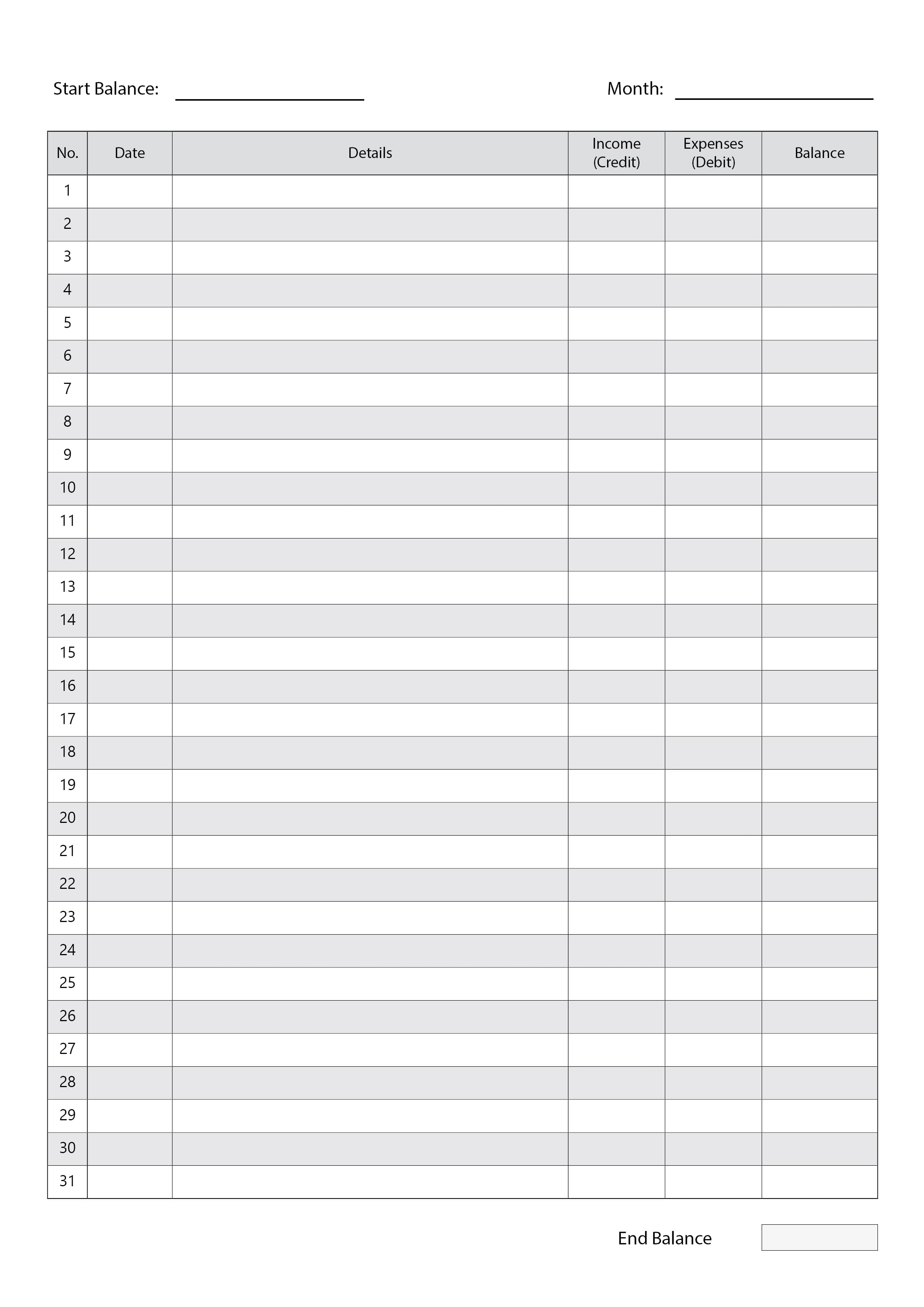 Printable Accounting Ledger General Ledger Sheet, Money Tracker and Expense Tracker