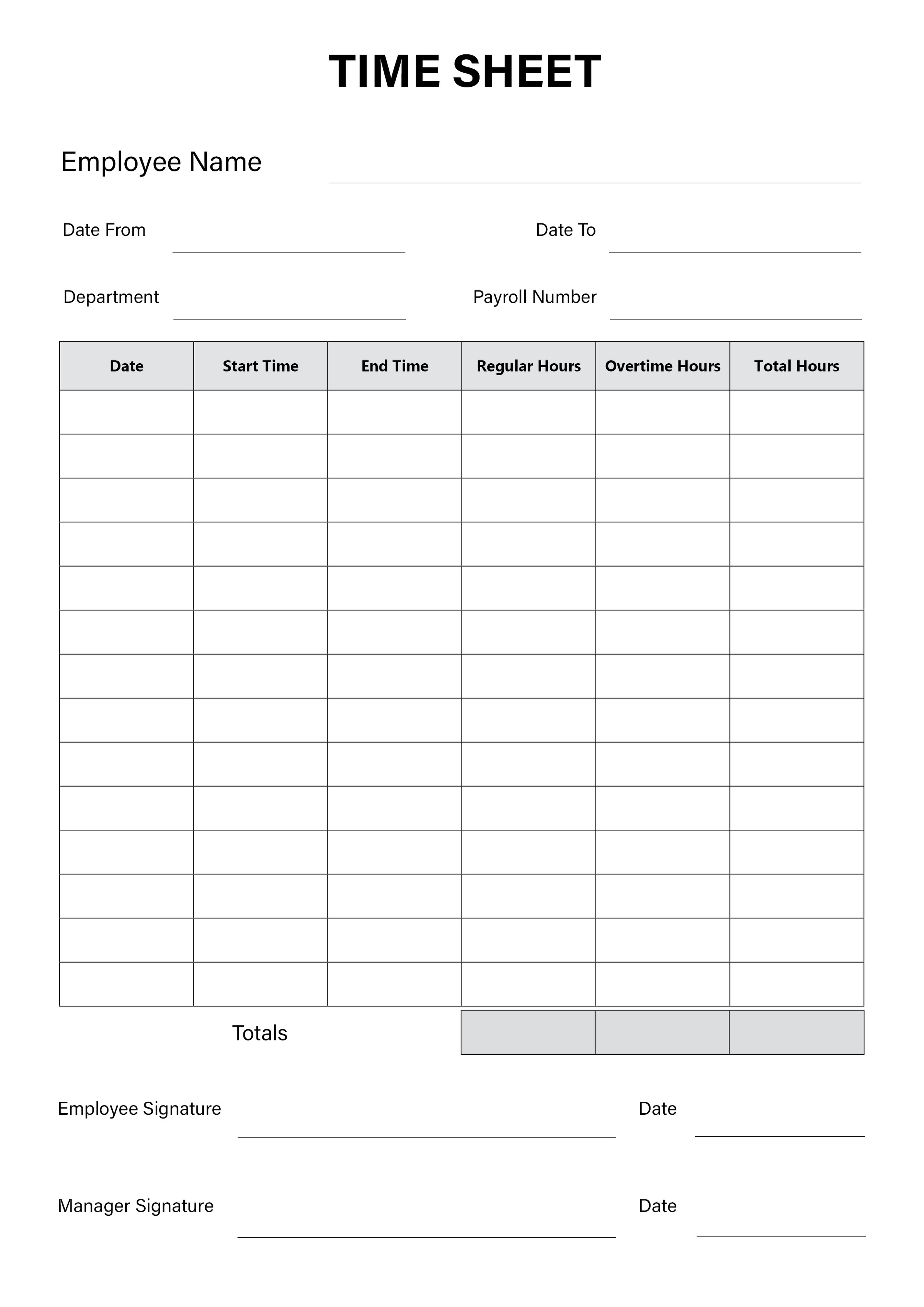 Printable Freelancer Daily Time Tracker – Hours Worked Log