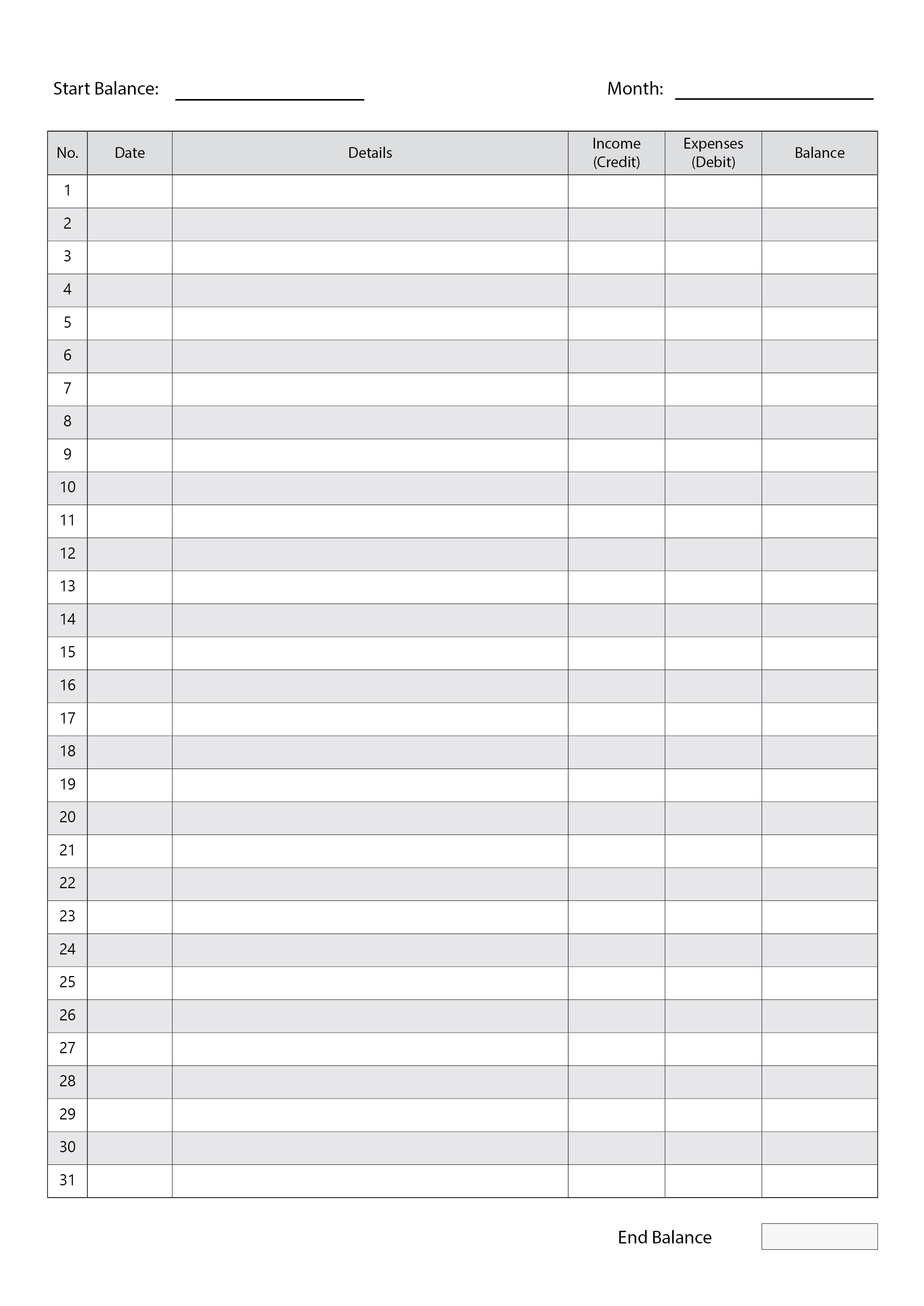 Printable Accounting Ledger General Ledger Sheet, Money Tracker and Expense Tracker