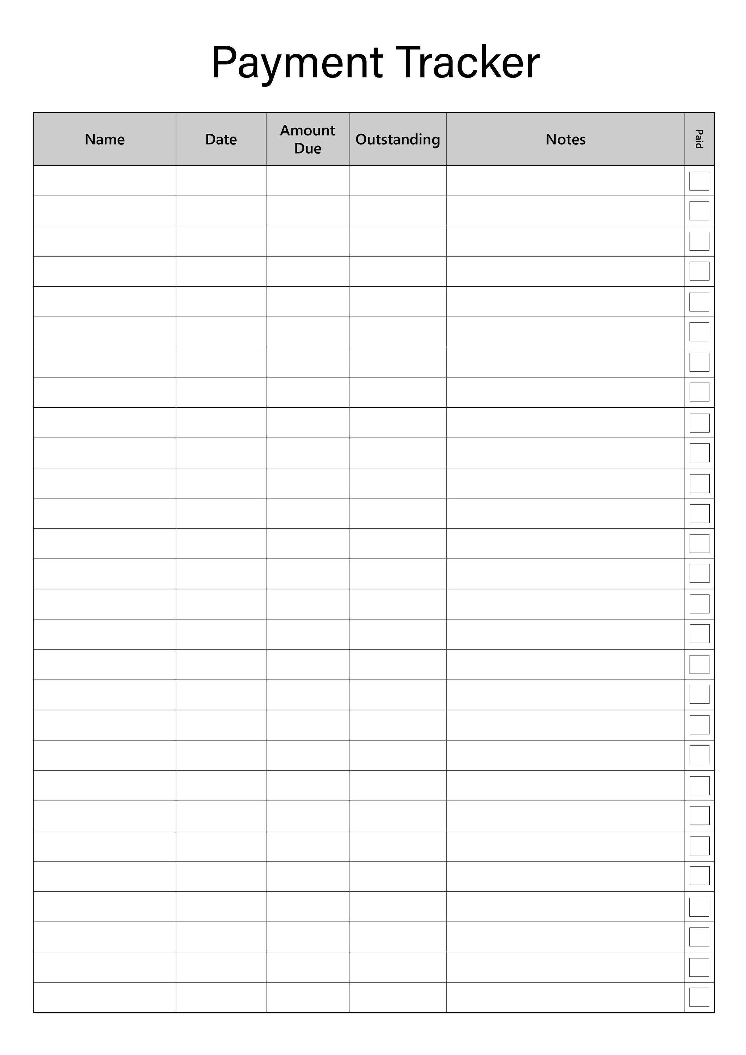 Client Payment History Tracker – Simple Fee Tracker PDF